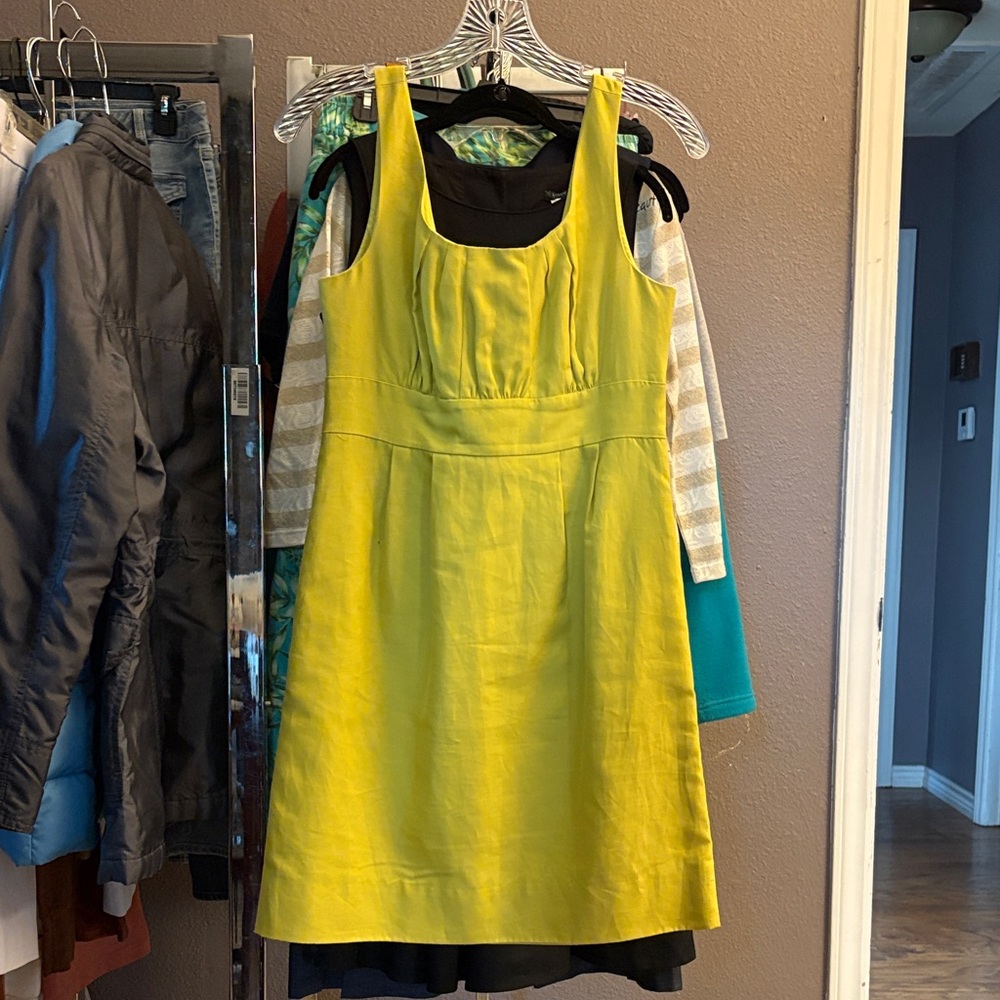 J. Crew Vibrant Yellow Midi Dress